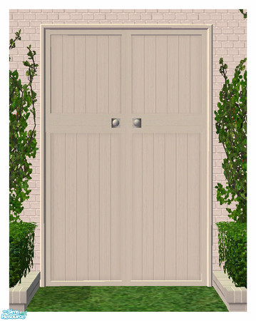 Sims 2 — BH Door - No Glass Door 2Tile STRAIGHT by simtomatic — This object requires the Beach House Shuttered Window