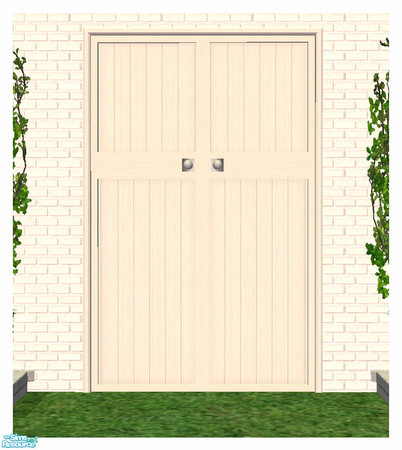 Sims 2 — BH Door - No Glass Door 2Tile DIAGONAL by simtomatic — This object requires the Beach House Shuttered Window