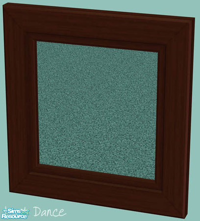 Sims 2 — Seascape Walnut Mirror by LastDance — Small accent mirror framed in walnut. No EP required.
