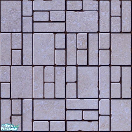 Sims 2 — Ferrara Brick Floor 08 by Spaik — Old, worn-out brick floor, with a detailed texture. Simply put the file in
