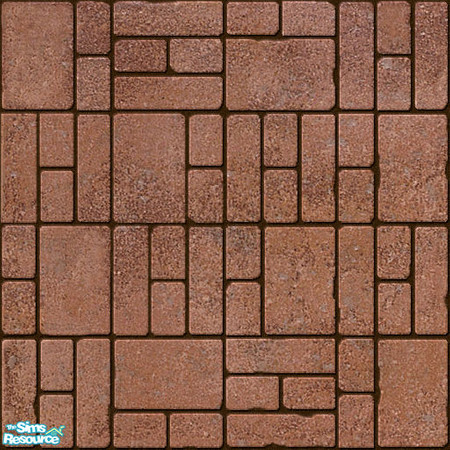Sims 2 — Ferrara Brick Floor 01 by Spaik — Old, worn-out brick floor, with a detailed texture. Simply put the file in