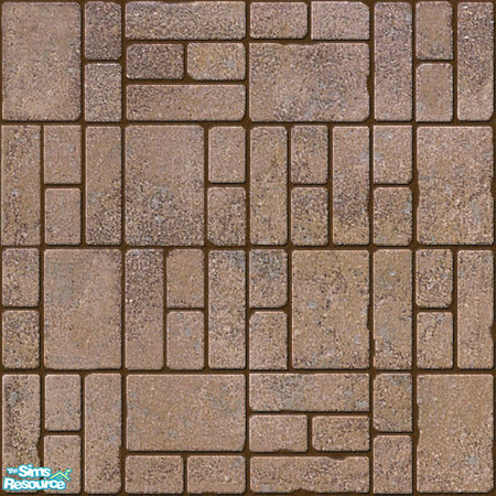 Sims 2 — Ferrara Brick Floor 06 by Spaik — Old, worn-out brick floor, with a detailed texture. Simply put the file in