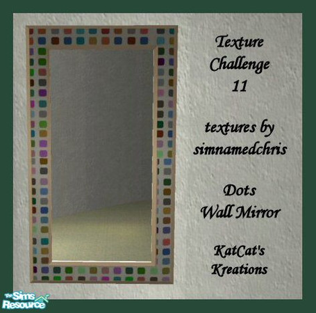 Sims 2 — TC11 - Dots Wall Mirror by KatCat — Recolor of the \"Functional Eloquence Mirror\" from the OFB