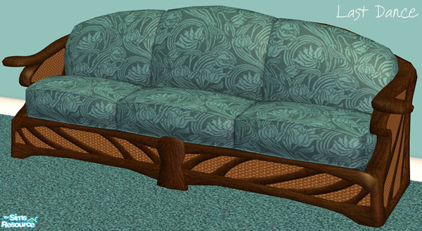 Sims 2 — Seascape Blue Floral Couch Cushions by LastDance — Vibrant blue floral cushions. Couch frame posted separate. No