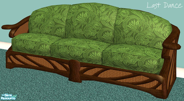 Sims 2 — Seascape Green Floral Couch Cushions by LastDance — Vibrant green floral cushions. Couch frame posted separate.
