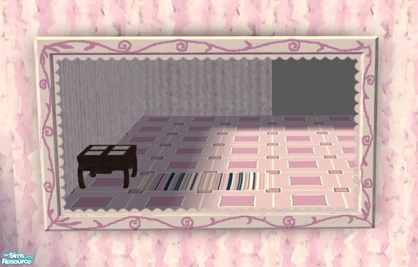 Sims 2 — Pink Bedroom -Mirror by elainearora — These is a mirror which is romantic, delicate and feminine.The colours
