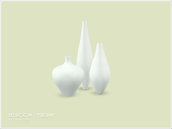 Sims 3 — Enigma Three vases Decorative by Severinka_ — Bedroom in a modern style of the 20 items of furniture and decor.