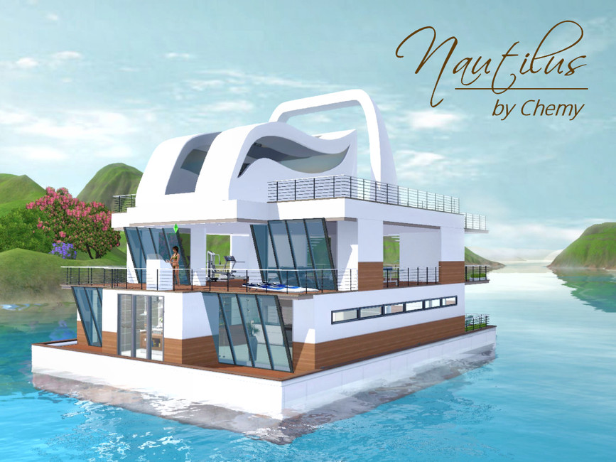 The Sims Resource Nautilus Modern House Boat