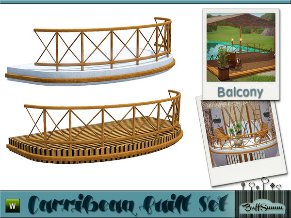 Sims 3 — Caribbean Built Balcony by BuffSumm — Decoration only! Part of the *Caribbean Built Set* ***TSRAA***