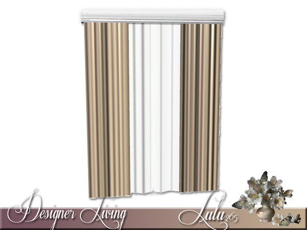 Sims 3 — Designer Living Curtains by Lulu265 — Part of the designer Living Set Fully CAStable Made by Lulu265 for TSR.