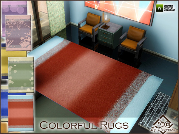 Sims 3 — Colorful Rugs Set by Devirose — Modern and colorful, these rugs are ideal for rooms modern and cheerful,are not