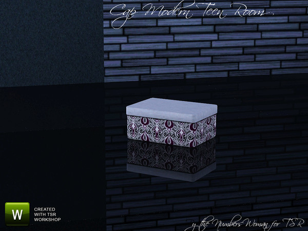 Sims 3 — Cap Modern Teen Bedroom Large Box by TheNumbersWoman — Stylish Furniture priced for the disappearing middle