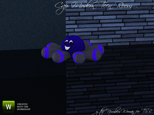 Sims 3 — Cap Modern Teen Bedroom Octopus Bed Pillow by TheNumbersWoman — Stylish Furniture priced for the disappearing