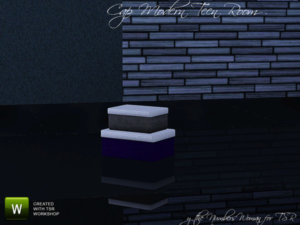 Sims 3 — Cap Modern Teen Bedroom Box Stack by TheNumbersWoman — Stylish Furniture priced for the disappearing middle