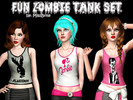 Sims 3 — (MissBrite) Fun Zombie Tank Set by MissBrite4202 — Creepy and cute tank top set! They are recolorable :D