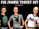 Sims 3 — (MissBrite)Fun Zombie Tshirt Set by MissBrite4202 — A creepy and awesome Zombie Logo Tshirt set :D 
