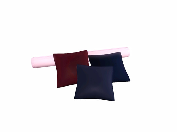 Sims 3 — White Cream Double Pillows by Flovv — A set of pretty pillows.