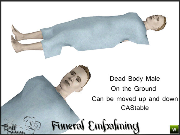 Sims 3 — Funeral Embalming DeadBody Male C by BuffSumm — On the Floor. Can be moved up and down. Part of the *Funeral