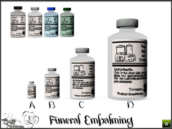 Sims 3 — Funeral Embalming Bottle B by BuffSumm — Part of the *Funeral Embalmingroom* Created by BuffSumm @ TSR