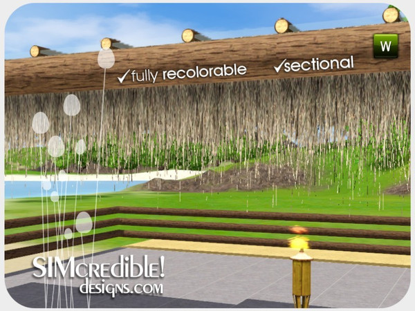 Sims 3 — Bora-Bora Dried Palm Fronds by SIMcredible! — by SIMcredibledesigns.com available at TSR