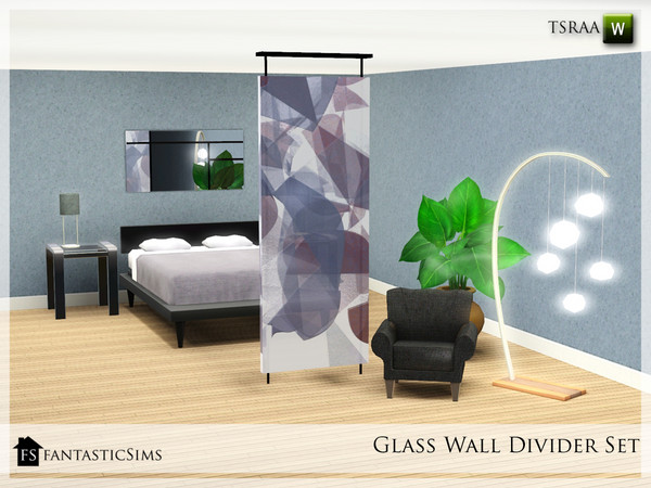 Sims 3 — FS Glass Panel Wall Divider 2 by fantasticSims — These modern and elegant designed glass wall dividers add style