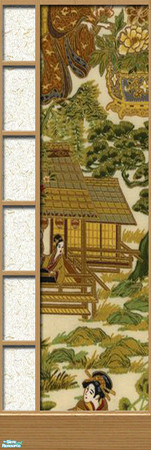Sims 2 — Kaede Paneling #4 by estatica — Part of a set, this exotic paneling may be the perfect addition to your oriental