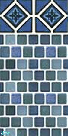 Sims 2 — Pool Wall Tile 28 by Raveena — Seasons expansion is required to change the walls and floors in swimming pools.