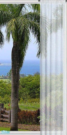 Sims 2 — Peaceful Palms Panel 5a by tamlfra — Beautiful 5 panel ocean view mural, with 2 alternate ends that add the