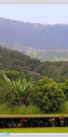 Sims 2 — Peaceful Palms Panel 2 by tamlfra — Beautiful 5 panel ocean view mural, with 2 alternate ends that add the