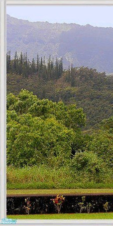 Sims 2 — Peaceful Palms Panel 1 by tamlfra — Beautiful 5 panel ocean view mural, with 2 alternate ends that add the