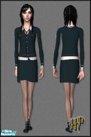 Sims 2 — Sml_ HP- Gryffindor Uniform for Females by simal10 — Set includes Neville\'s outfit in the OOTP movie and