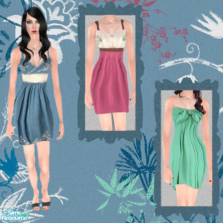 Sims 2 — Cutie  by simal10 — Three designer outfits. Can be used as formal and everyday. DO NOT forget to download my