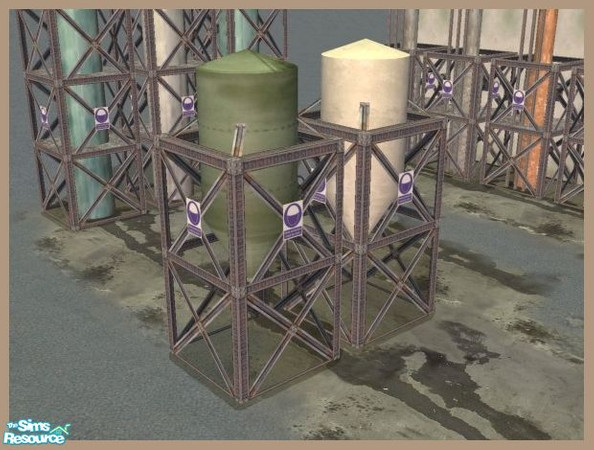 Sims 2 — Suspended Tank by Cyclonesue — An industrial decorative item in two colours (found under Decorative/Misc)