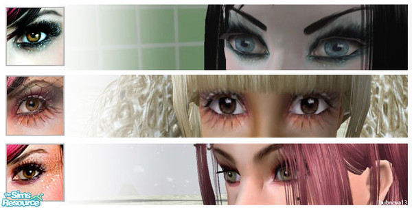 Sims 2 — 3 eyeshadow collection by Bubnova13 — These are my eyeshadows based on those I saw on Audrey Kitching\'s photos.
