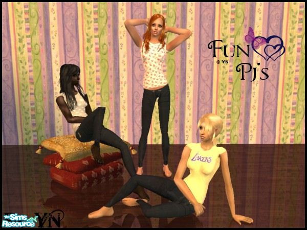 Sims 2 — Fun Pj\'s by Anniej — Up til now, I\'ve only done Pj\'s with shorts. This time I bring Pj\'s with long pants,