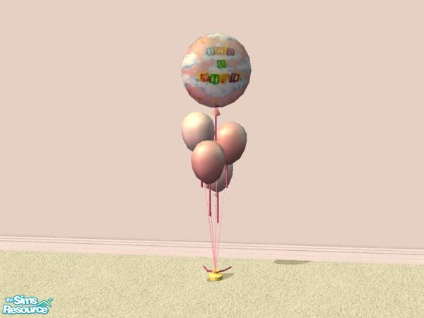 Sims 2 — New Baby Balloons - It's a Girl! by lym — Part of my new baby balloons collection.