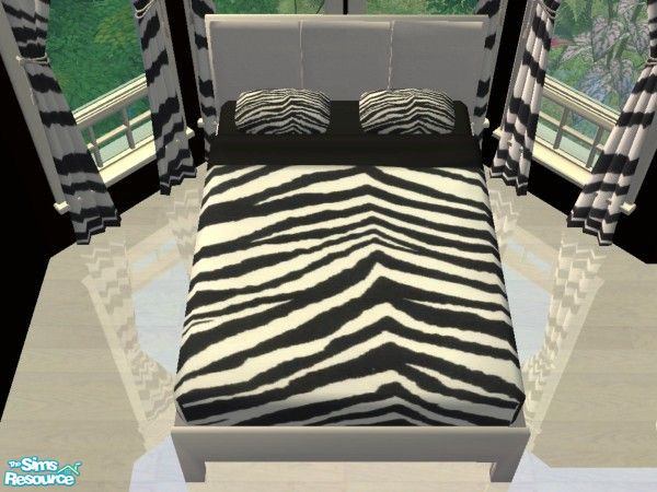 Sims 2 — Black & White Bedding 3  by Birbir — 