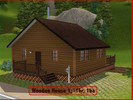 Sims 3 — Wooden House 1, no CC by Deamoa2 — Small wooden house with 1 bedroom, 1 bathroom, a kitchen opening on a living