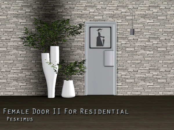 Sims 3 — Female Door II For Residential by peskimus — Here is Version II for the Females