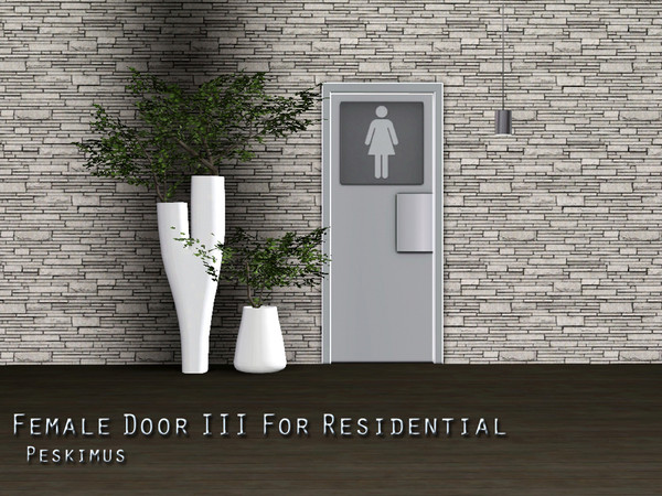 Sims 3 — Female Door III For Residential by peskimus — Here is version III for the Females