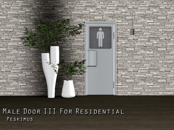Sims 3 — Male Door III For Residential by peskimus — Here is version III for the Males