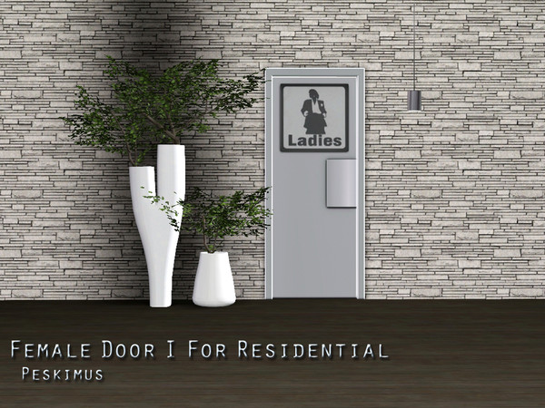 Sims 3 — Female Door I For Residential by peskimus — Here is version I for the Females
