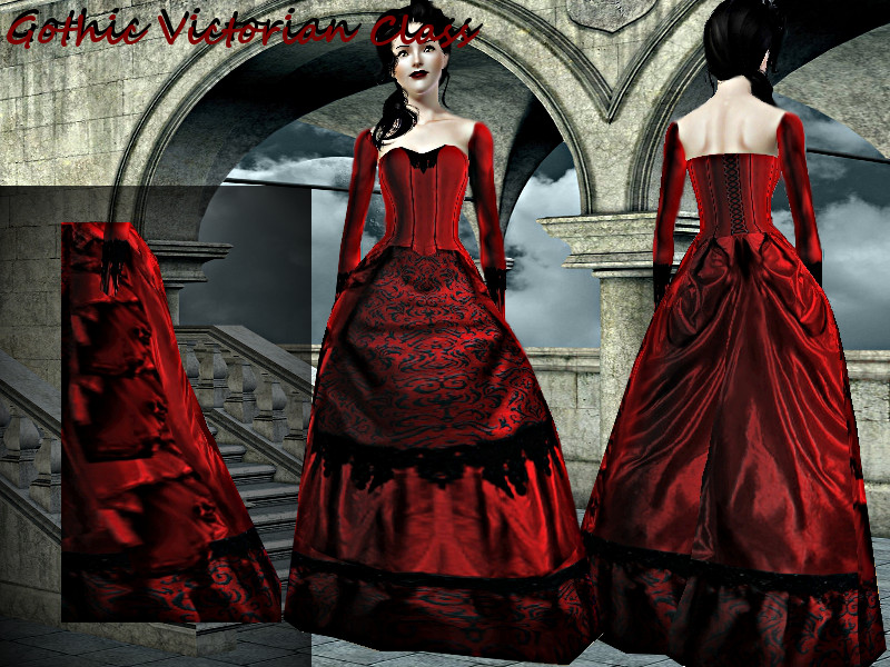 The Sims Resource - Gothic Victoriandress Class_T.D.