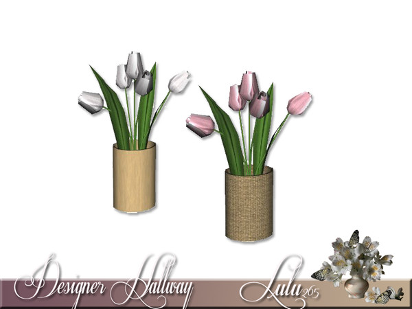 Sims 3 — Designer Hallway Decor Flower Vase by Lulu265 — Part of the Designer Hallway Set Fully CAStable Made by Lulu265