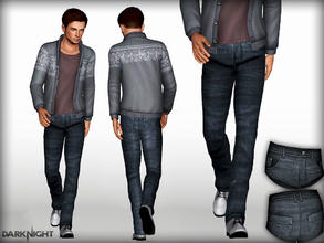 Sims 3 — Jean02-Iakop Tapered Jean  by DarkNighTt — My Second Male Jean. EA's mesh. Have 3 recolorable areas and 3