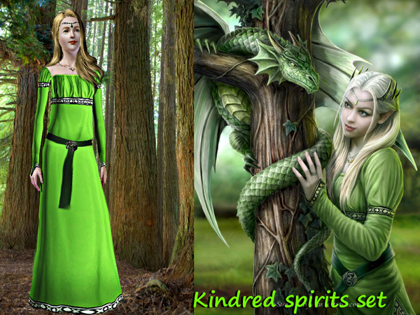 Sims 3 — Kindred Spirits set_T.D. by Sylvanes2 — This set is inspired by the beautiful artwork of Anne Stokes that can be