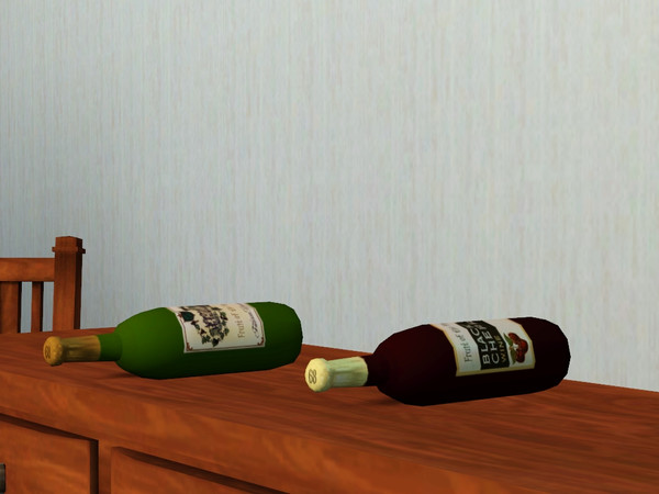 Sims 3 — Huntering Fruit of the Vine by Rennara — Decor Nectar bottles for use with Huntering Sidetable