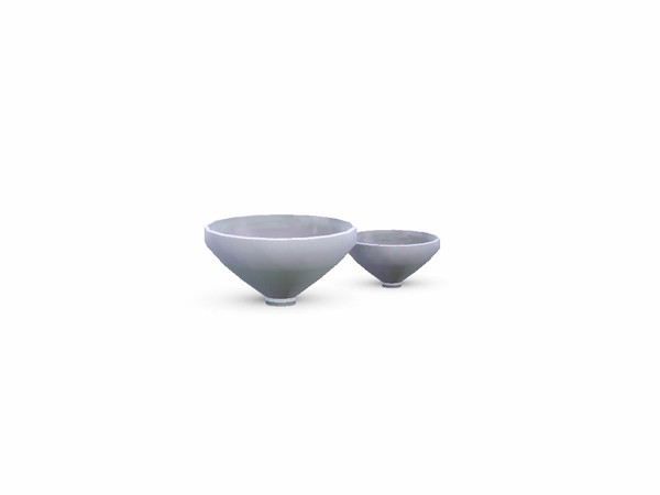 Sims 3 — Green Cream Bowls by Flovv — Two pretty bowls.