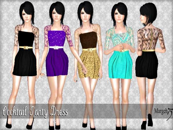 The Sims Resource - Cocktail Party Dress