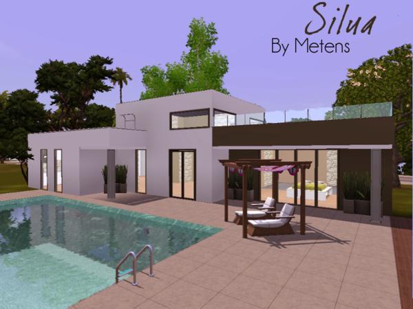 Sims 3 — Silua by Metens — Silua is a small and modern house for two simmies! It has a kitchen, a living room, a bedroom